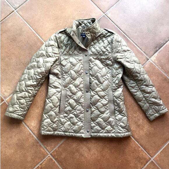 Lands End Olive Green Quilted Jacket Perfect for Fall size M - Picture 11 of 11